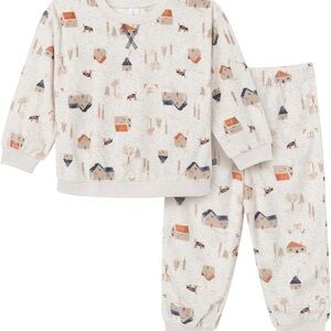 Modern Moments by Gerber Unisex Toddler Bunny Fleece 2-Piece Sweater & Pant set